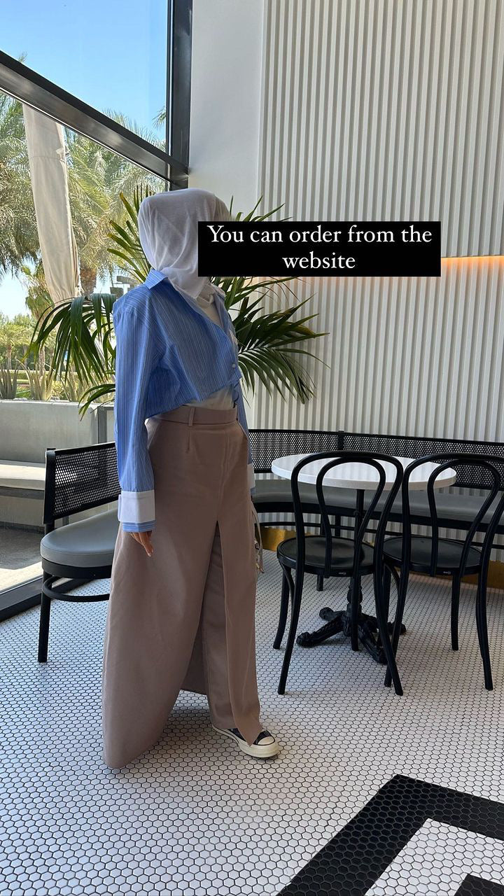Skirted pants ( Beige)
