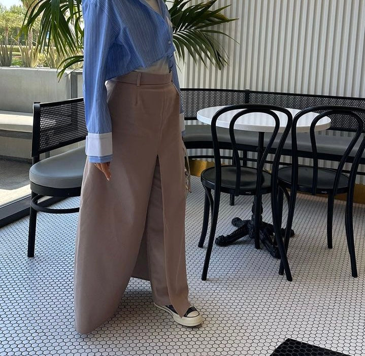 Skirted pants ( Beige)