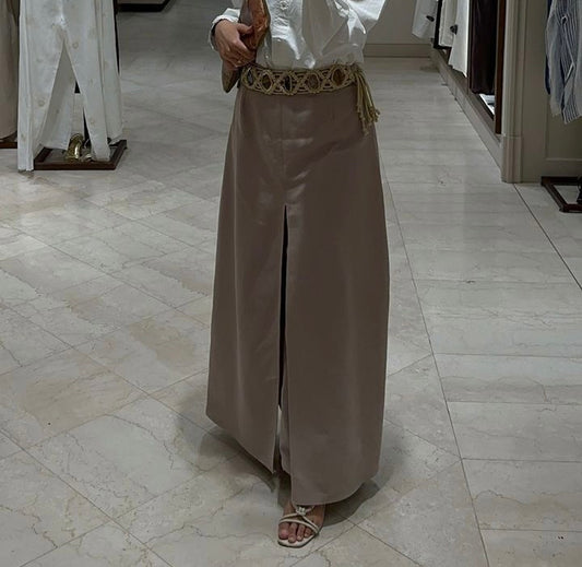 Skirted pants ( Beige)
