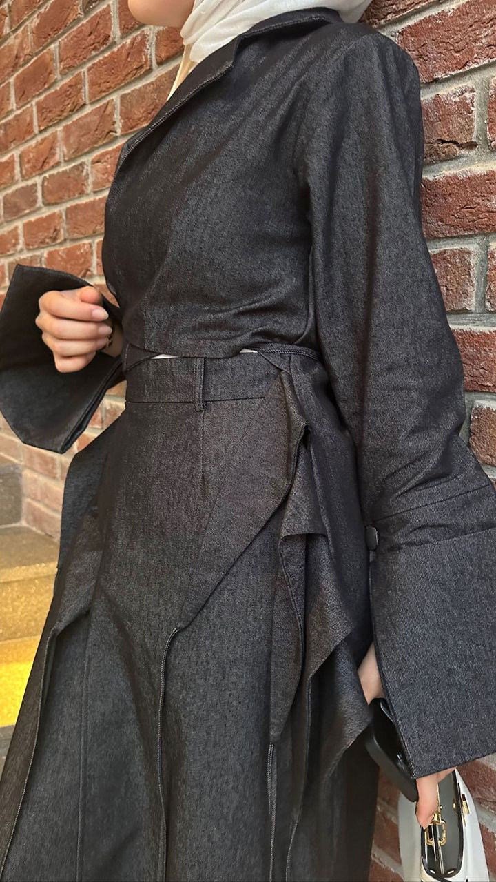 Laced up set ( Dark Denim )