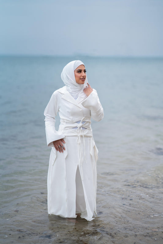 Laced up set ( Offwhite )